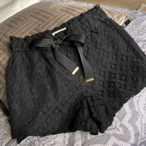 Michael Kors Black Lace Shorts Large